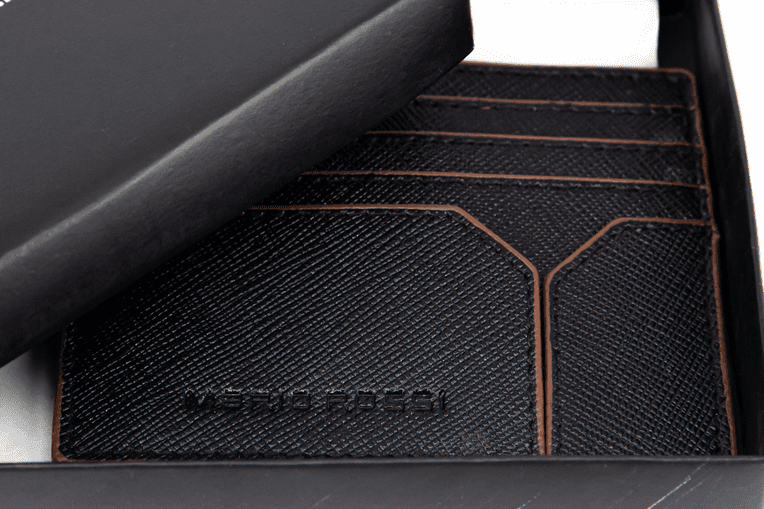 Δερμάτινο πορτοφόλι καρτών Mario Rossi 8932 Cigar 1
