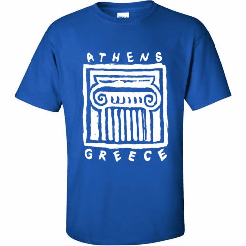 Κοντομάνικη βαμβακερή μπλούζα Athens Greece