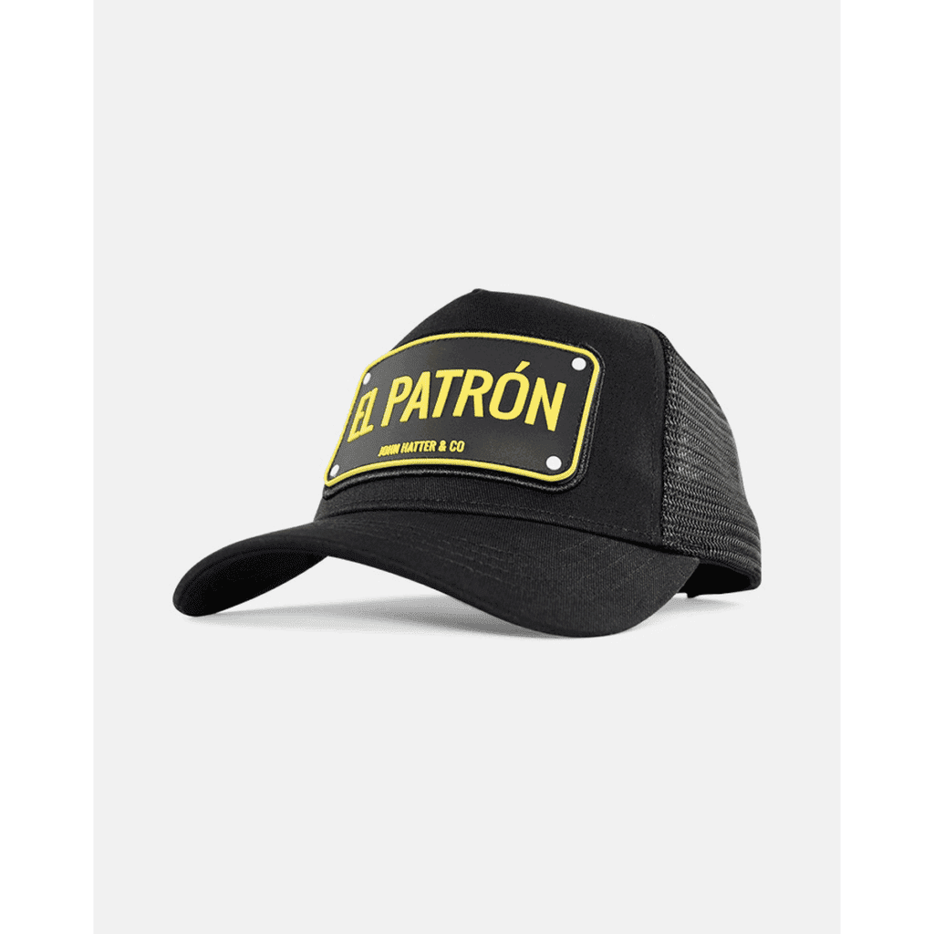 El Patron Μαύρο jockey καπέλο με rubber patch - John Hatter & Co 2 El Patron Μαύρο jockey καπέλο με rubber patch - John Hatter & Co 1