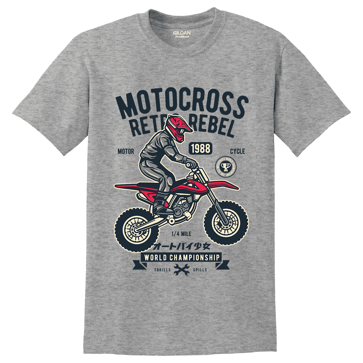 Unisex μπλούζα Motocross Rebel