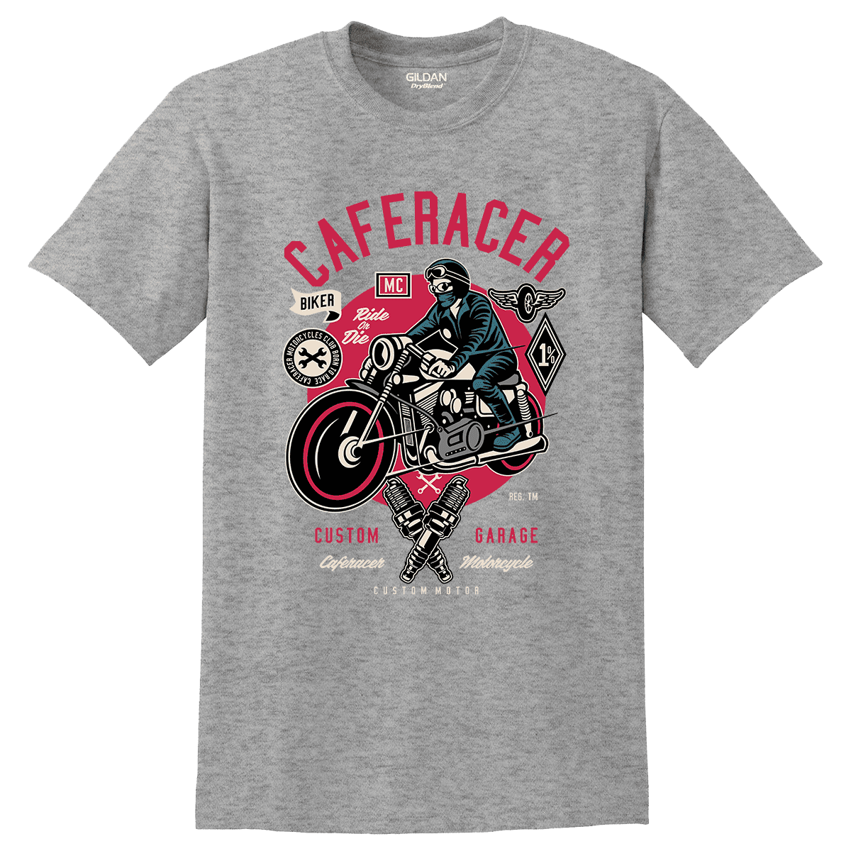 Unisex T-Shirt Caferacer Biker