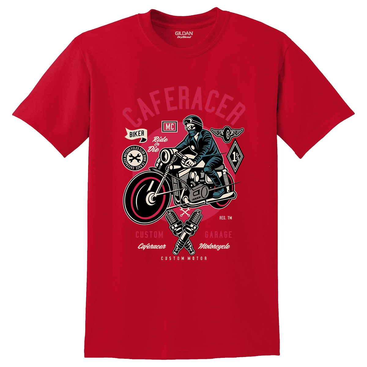 Unisex T-Shirt Caferacer Biker