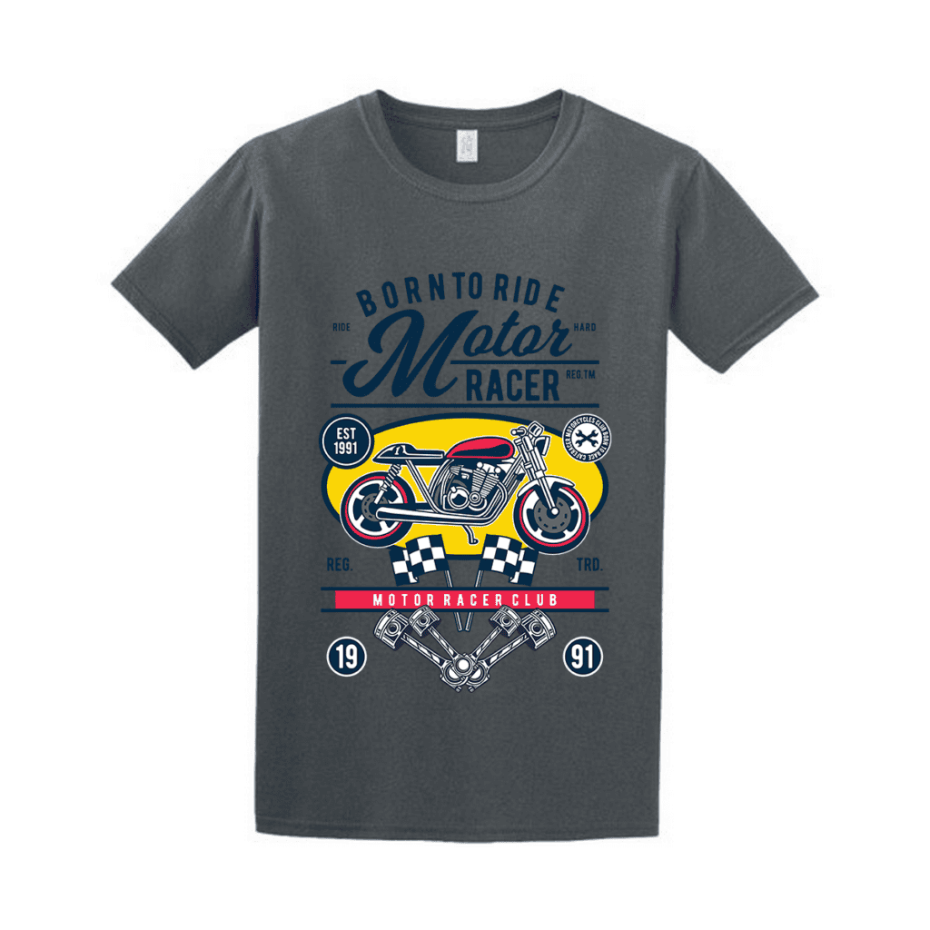 T-Shirt ενηλίκων Motoracer Born To Ride
