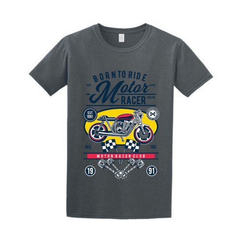 T-Shirt ενηλίκων Motoracer Born To Ride