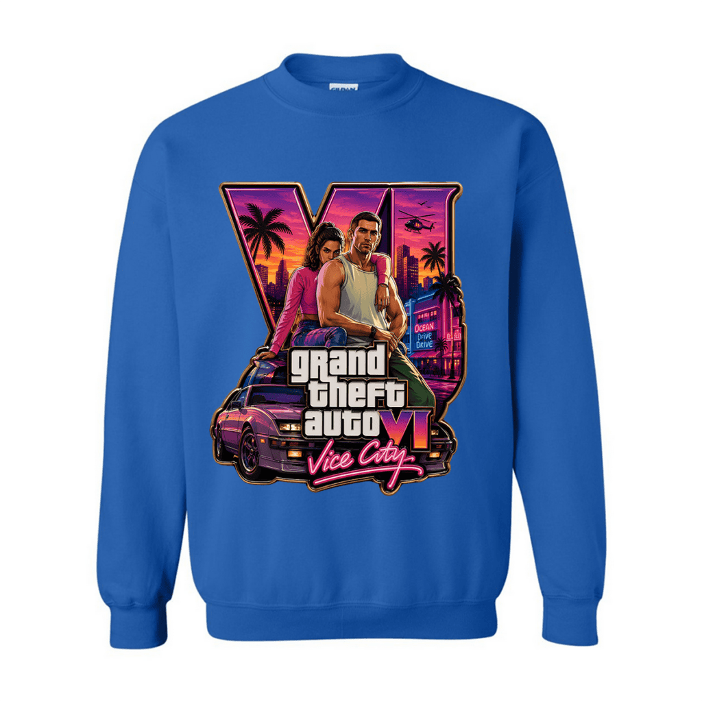 GTA6 Vice City Παιδικό Φούτερ με λαιμόκοψη 19 GTA6 Vice City Παιδικό Φούτερ με λαιμόκοψη