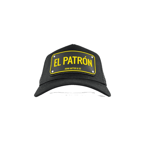 El Patron Μαύρο jockey καπέλο με rubber patch - John Hatter & Co